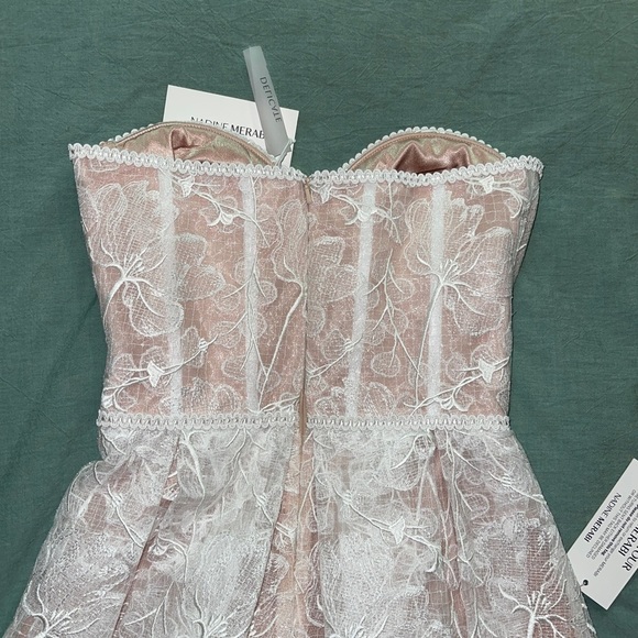 NWT Nadine Merabi White Lace Olivia dress - Picture 13 of 15